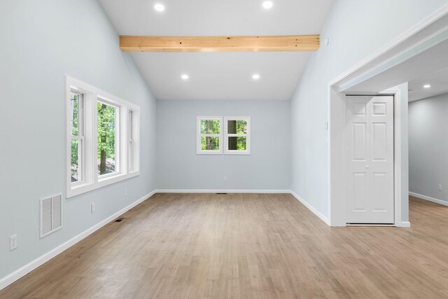 410 Sunset Forest Dr, Hawley, PA 18428 - spare room featuring wood finished floors, baseboards, and recessed lighting