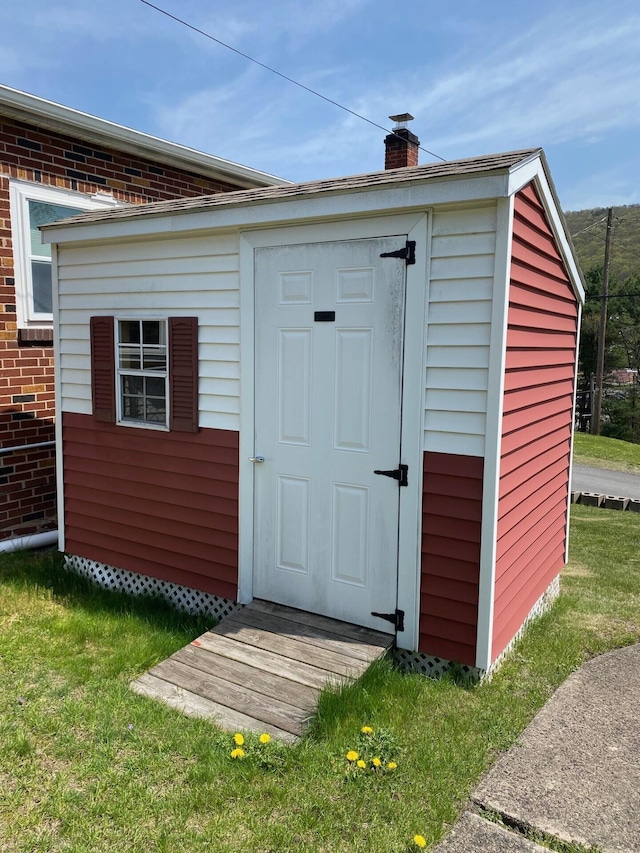 view of shed