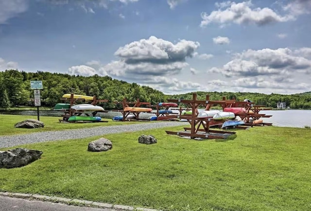 173 Pontiac Path, Pocono Lake, PA 18347 - view of home's community with a lawn and a water view