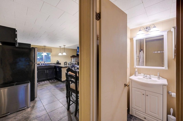 173 Pontiac Path, Pocono Lake, PA 18347 - bathroom with vanity and tile patterned floors