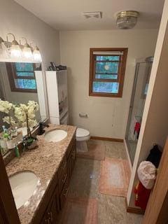 60 Arbutus Ln, East Stroudsburg, PA 18302 - full bathroom with a stall shower and double vanity