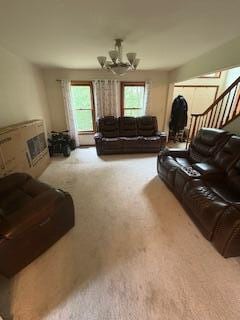 60 Arbutus Ln, East Stroudsburg, PA 18302 - living area featuring carpet floors and stairs