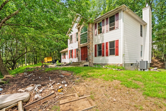 60 Arbutus Ln, East Stroudsburg, PA 18302 - colonial inspired home featuring a chimney
