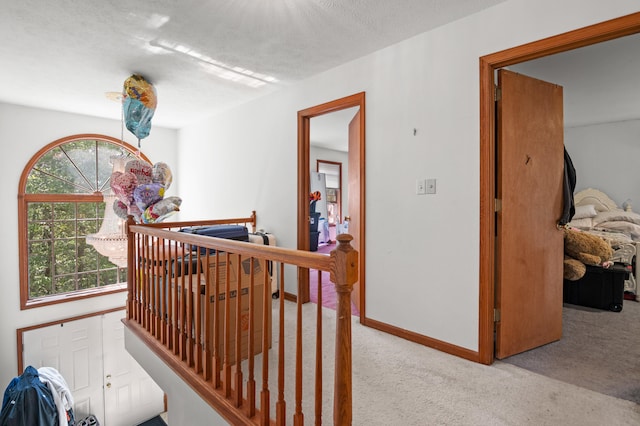 60 Arbutus Ln, East Stroudsburg, PA 18302 - hallway with an upstairs landing and carpet