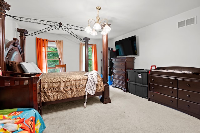60 Arbutus Ln, East Stroudsburg, PA 18302 - carpeted bedroom with a chandelier