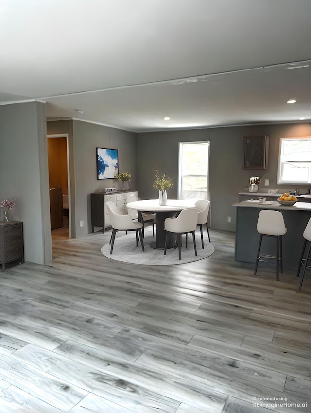 132 Spruce St, Greentown, PA 18426 - dining space with light wood-style floors