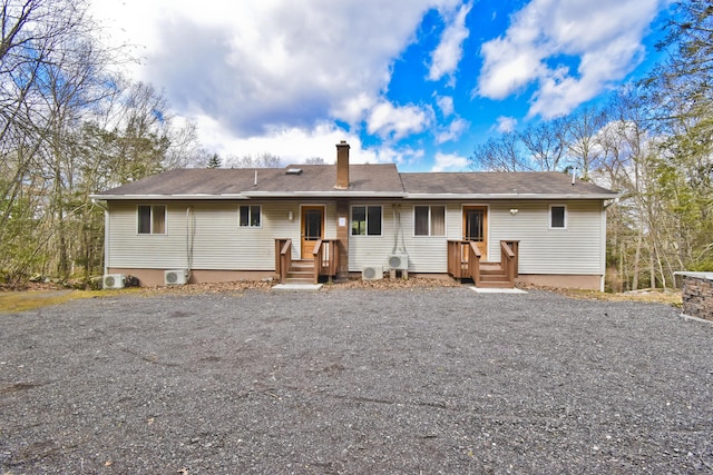 982 Long Ridge Rd, Hawley, PA 18428 - view of front facade with a chimney
