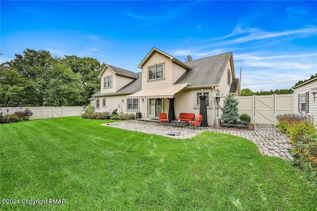 187 Eisenhart Blvd, Bangor, PA 18013 - back of property with a patio, stucco siding, and a gate
