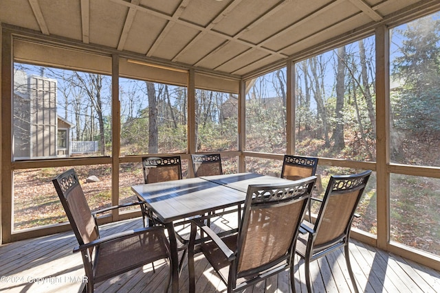 sunroom / solarium with a wealth of natural light