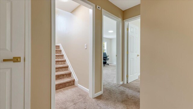 4580 Briarcliff Ter, Tobyhanna, PA 18466 - corridor featuring carpet flooring and stairs