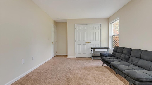 4580 Briarcliff Ter, Tobyhanna, PA 18466 - living room with light carpet and baseboards