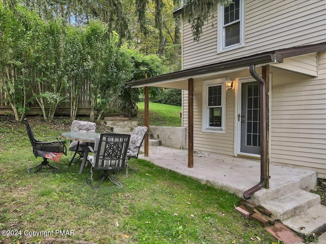 7714 Cherry Valley Rd, Delaware Water Gap, PA 18327 - view of yard featuring a patio area