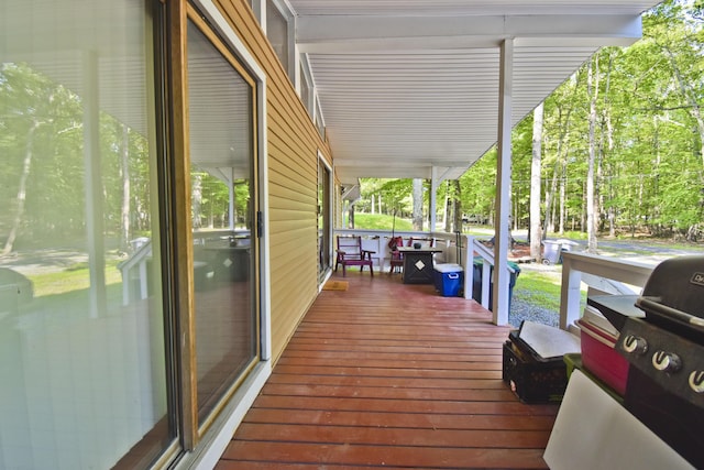 5453 Gingerbread Ln, East Stroudsburg, PA 18302 - wooden terrace featuring a grill