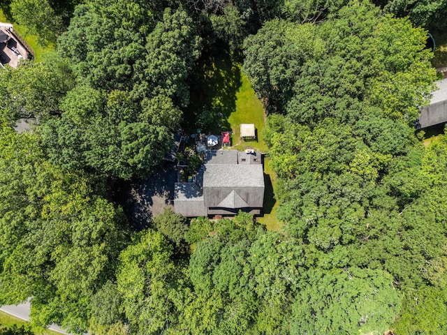 9 Hickory Dr, East Stroudsburg, PA 18301 - view from above of property with a heavily wooded area