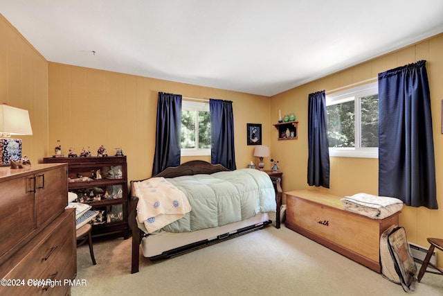 view of carpeted bedroom