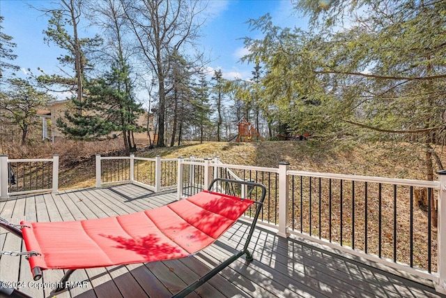 view of wooden deck