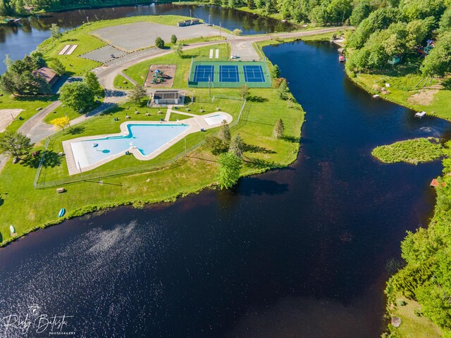 203 Wyomissing Dr, Pocono Lake, PA 18347 - bird's eye view of a large body of water and a pool