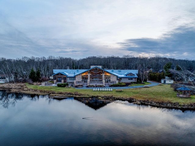 203 Wyomissing Dr, Pocono Lake, PA 18347 - water view featuring a forest