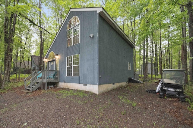 203 Wyomissing Dr, Pocono Lake, PA 18347 - view of side of property with crawl space