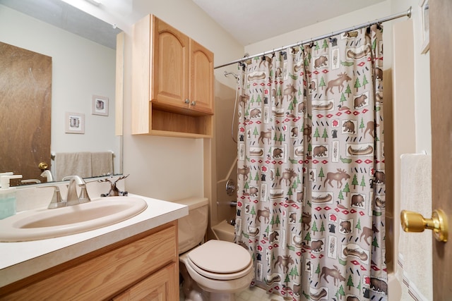 203 Wyomissing Dr, Pocono Lake, PA 18347 - full bathroom with vanity, toilet, and shower / bath combo