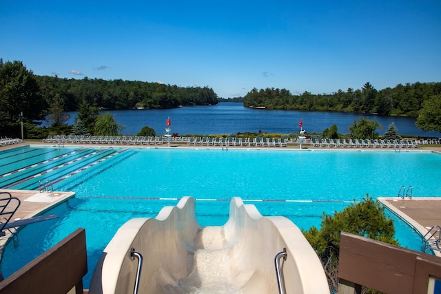 297 Rte 423, Pocono Pines, PA 18350 - community pool featuring a water view and a wooded view