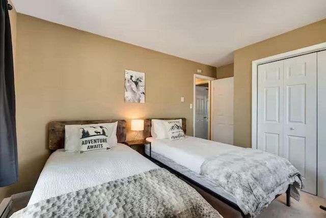 bedroom with a closet