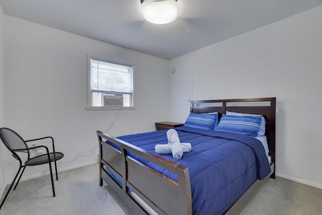7042 Vista Dr, Tobyhanna, PA 18466 - bedroom with light carpet and cooling unit