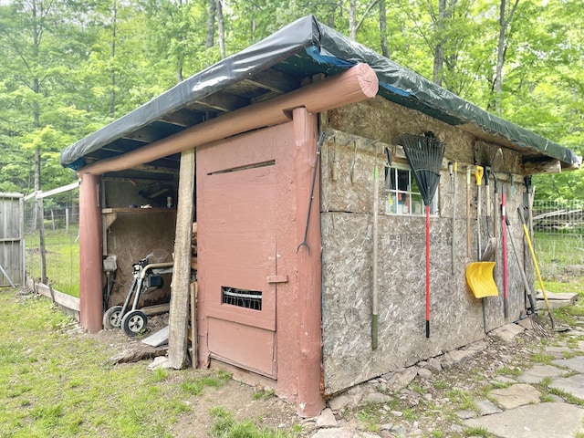 233 Vista Rd, Cresco, PA 18326 - view of outdoor structure with a forest view