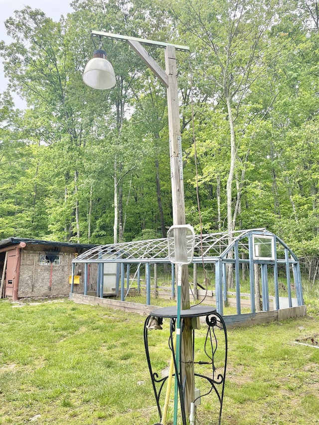233 Vista Rd, Cresco, PA 18326 - view of grassy yard featuring an exterior structure and an outbuilding