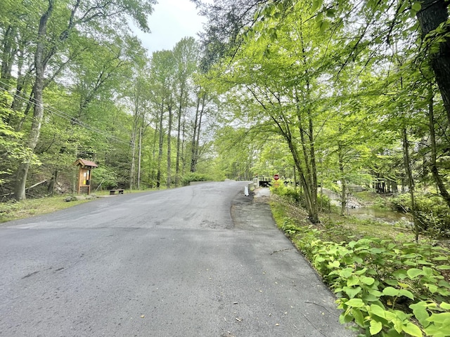 233 Vista Rd, Cresco, PA 18326 - view of asphalt road with traffic signs and a view of trees