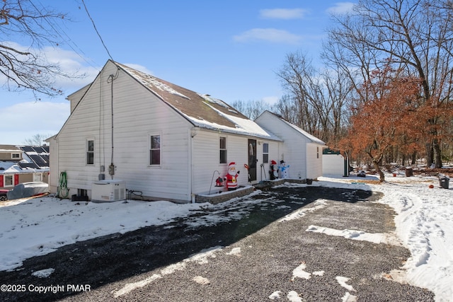 view of snowy exterior