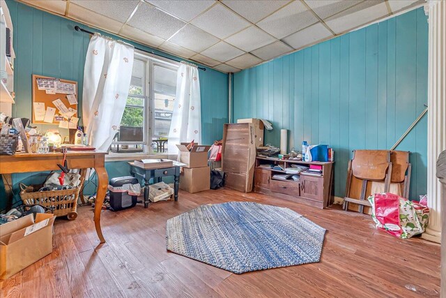 213 N St Fran Cabrini Ave, Scranton, PA 18504 - sitting room with wood finished floors and a drop ceiling