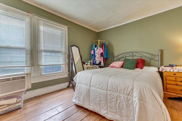 213 N St Fran Cabrini Ave, Scranton, PA 18504 - bedroom with wood finished floors and ornamental molding