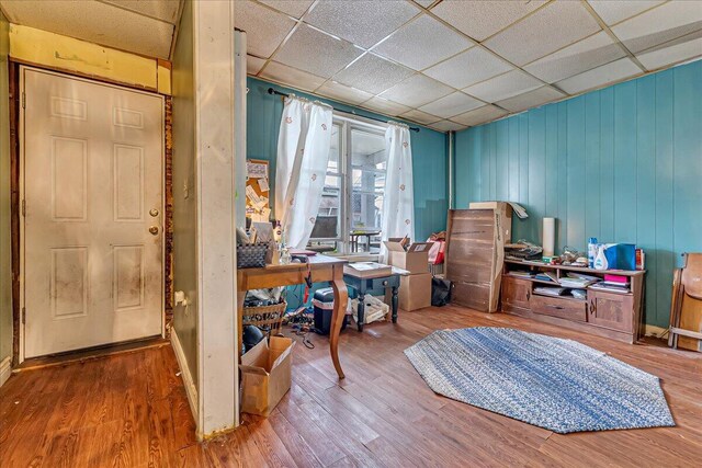 213 N St Fran Cabrini Ave, Scranton, PA 18504 - home office with wood finished floors and a drop ceiling