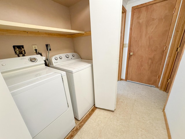 4751 Brentwood Dr, Tobyhanna, PA 18466 - washroom featuring independent washer and dryer and light tile patterned flooring