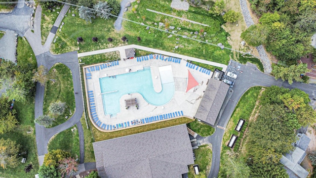 4751 Brentwood Dr, Tobyhanna, PA 18466 - aerial view of property's location featuring a pool area