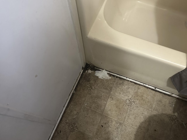 bathroom view of a bathtub
