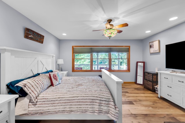 5194 S Hamilton S, Saylorsburg, PA 18353 - bedroom with light wood-type flooring, recessed lighting, and a ceiling fan