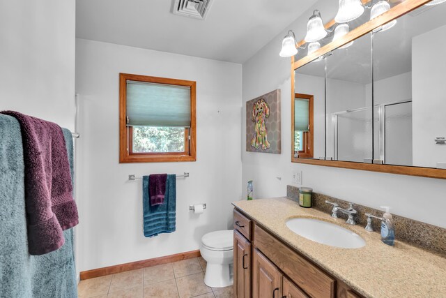 5194 S Hamilton S, Saylorsburg, PA 18353 - bathroom with vanity, a stall shower, and tile patterned flooring