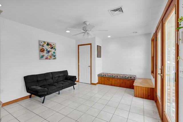 5194 S Hamilton S, Saylorsburg, PA 18353 - living area featuring plenty of natural light, ceiling fan, and recessed lighting