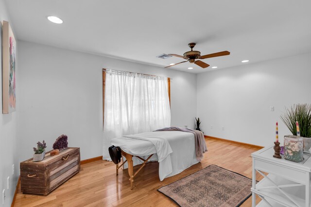 5194 S Hamilton S, Saylorsburg, PA 18353 - bedroom featuring light wood-type flooring, recessed lighting, and ceiling fan