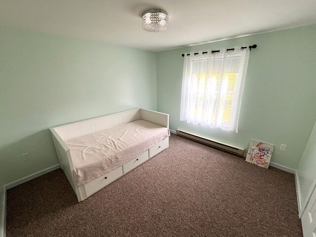 20 Occoquan Trl, Albrightsville, PA 18210 - unfurnished bedroom featuring baseboard heating, carpet, and baseboards