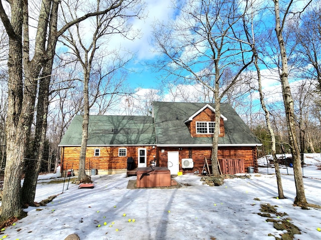 view of front of house with a hot tub