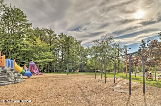 view of jungle gym