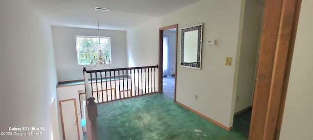 361 Great Bear Way Rd, East Stroudsburg, PA 18302 - corridor with baseboards, an upstairs landing, visible vents, and carpet