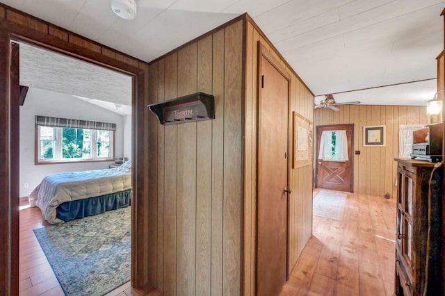 115 Alpine Ct, Pocono Pines, PA 18350 - corridor featuring light wood finished floors and wooden walls