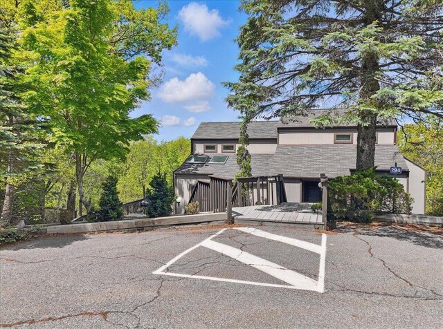 298 Overlook Way, Tannersville, PA 18372 - view of front of house featuring stone siding and a deck