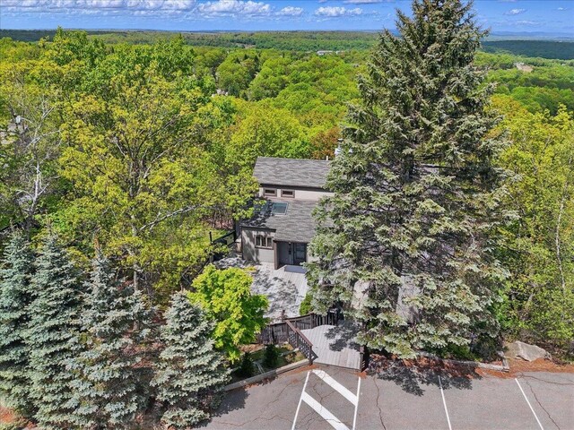 298 Overlook Way, Tannersville, PA 18372 - view from above of property featuring a heavily wooded area