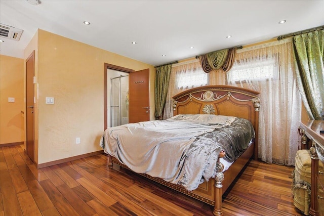 298 Overlook Way, Tannersville, PA 18372 - bedroom featuring wood-type flooring, baseboards, and recessed lighting