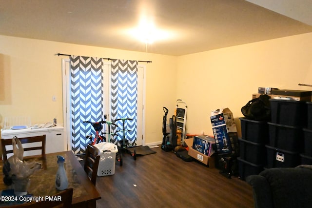 interior space featuring wood finished floors